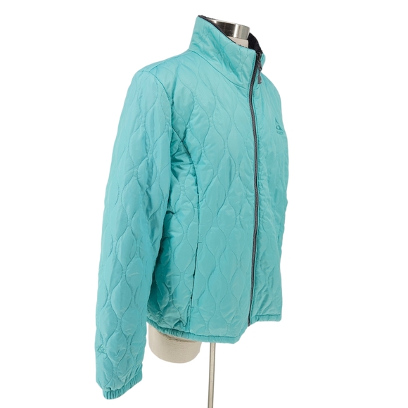 Gerry Quilted Puffer Jacket Blue Long Sleeve Full Zip Lightweight Coat XL - Picture 4 of 10